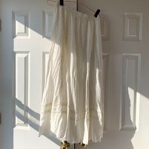Club Monaco Long White Skirt